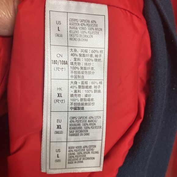 DISNEY PARKS Men’s Red Full Zip Hooded Jacket Size L - Picture 7 of 7